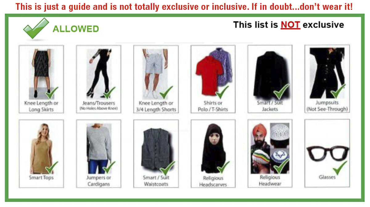 Altcourse allowed clothing