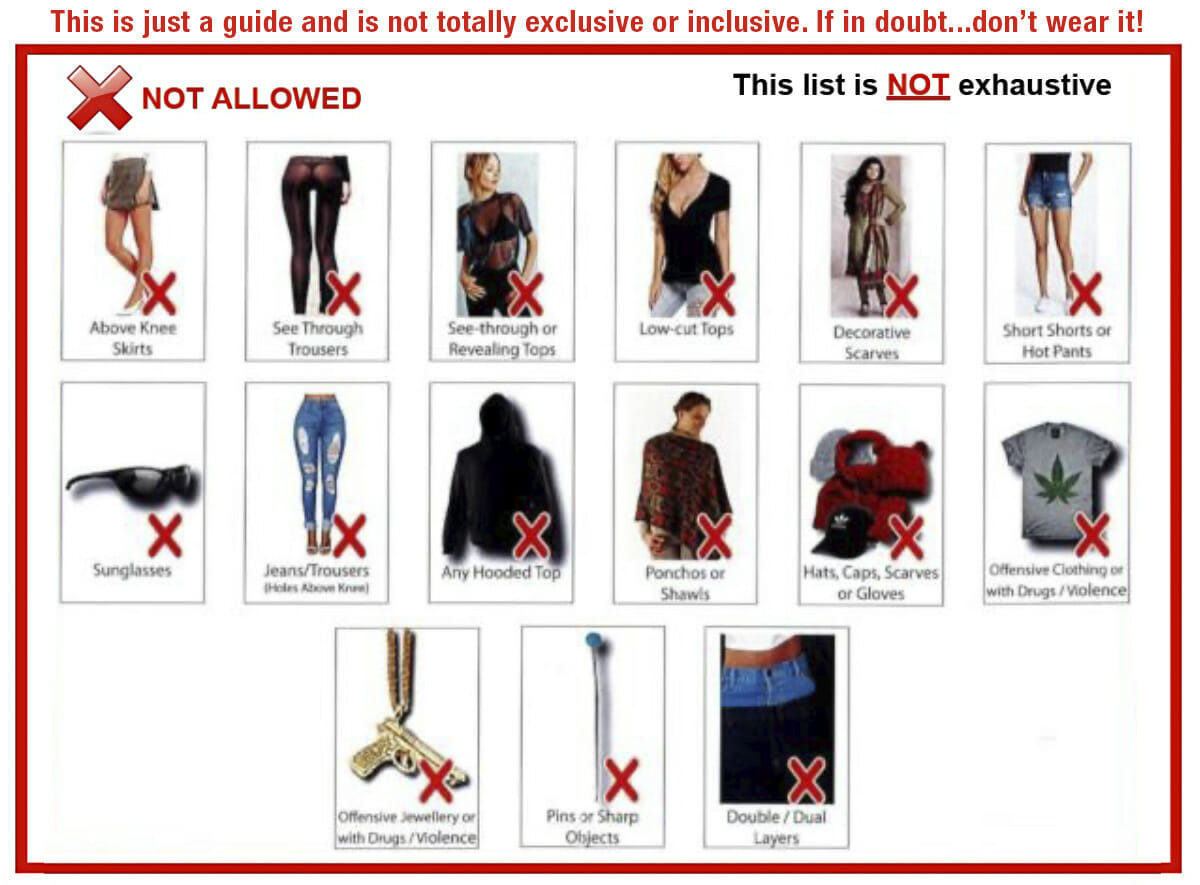 Altcourse not allowed clothing